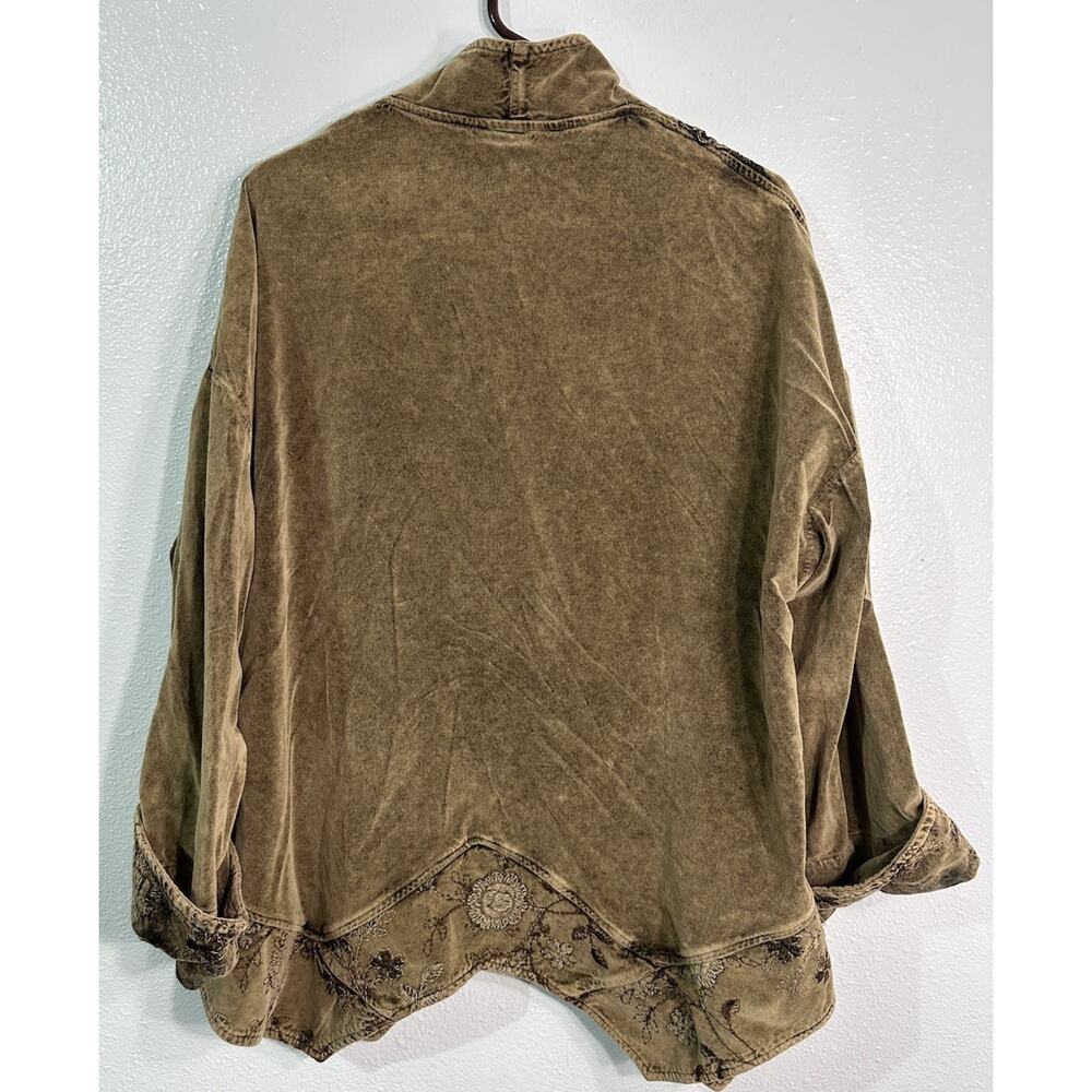 Josephine Posephine Jacket Womens Brown Embroidered Boho Floral Made in Italy - Picture 2 of 7